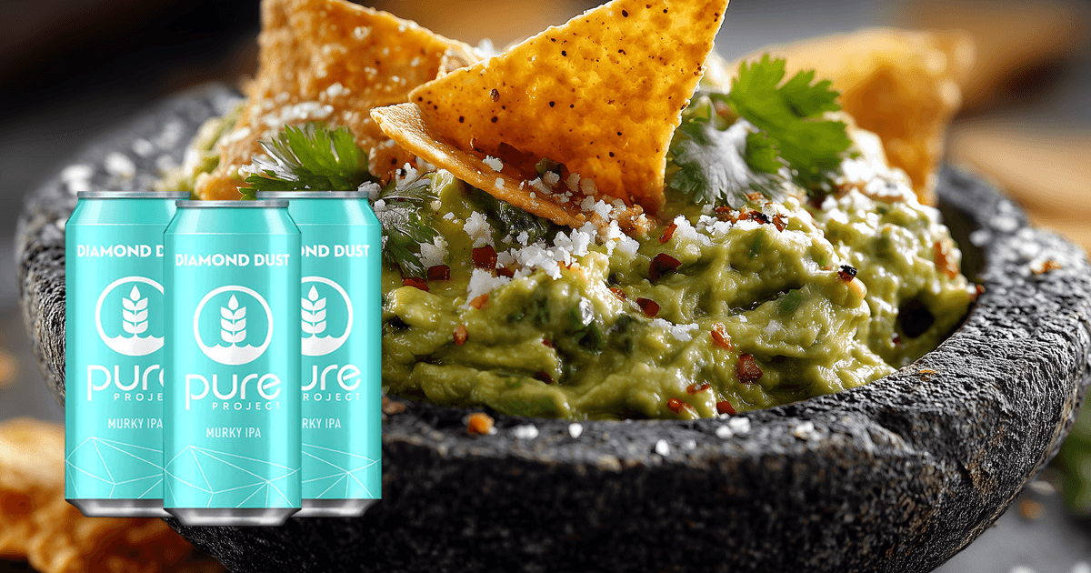 Hazy IPA con guacamole y antojos frescos 1 Cerveza Hazy IPA maridaje con guacamole
