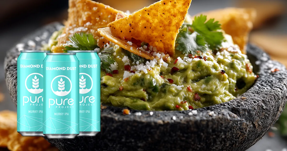 Cerveza Hazy IPA maridaje con guacamole